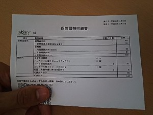 保険調剤明細書